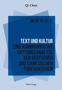 Abbildung von: Text und Kultur - Peter Lang Verlag
