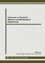 Cover: Advances in Chemical, Material and Metallurgical Engineering - Trans Tech Publications Ltd