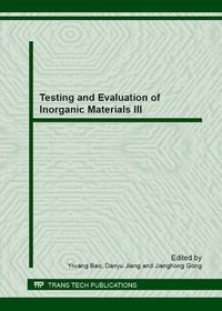 Enlarge image Cover: Testing and Evaluation of Inorganic Materials III - Trans Tech Publications Ltd
