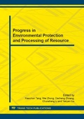 Cover: Progress in Environmental Protection and Processing of Resource - Trans Tech Publications Ltd