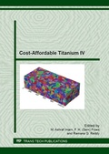 Cover: Cost-Affordable Titanium IV - Trans Tech Publications Ltd