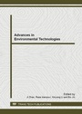Cover: Advances in Environmental Technologies - Trans Tech Publications Ltd