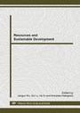 Cover: Resources and Sustainable Development - Trans Tech Publications Ltd