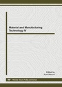 Cover: Material and Manufacturing Technology IV - Trans Tech Publications Ltd