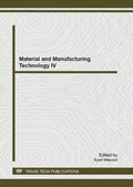 Cover: Material and Manufacturing Technology IV - Trans Tech Publications Ltd