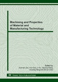 Cover: Machining and Properties of Material and Manufacturing Technology - Trans Tech Publications Ltd