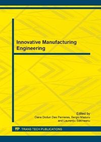 Enlarge image Cover: Innovative Manufacturing Engineering - Trans Tech Publications Ltd