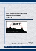 Cover: International Conference on Residual Stresses 9 (ICRS 9) - Trans Tech Publications Ltd