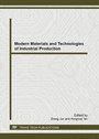 Cover: Modern Materials and Technologies of Industrial Production - Trans Tech Publications Ltd