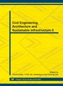 Cover: Civil Engineering, Architecture and Sustainable Infrastructure II - Trans Tech Publications Ltd