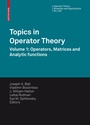 Cover: Topics in Operator Theory - Birkh&auml;user
