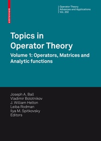 Abbildung von: Topics in Operator Theory - Birkhäuser