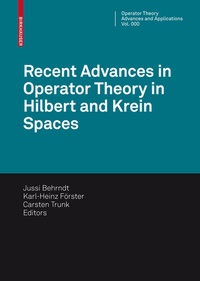 Abbildung von: Recent Advances in Operator Theory in Hilbert and Krein Spaces - Birkhäuser