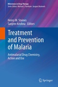 Cover: Treatment and Prevention of Malaria - Springer