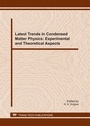 Cover: Latest Trends in Condensed Matter Physics - Trans Tech Publications Ltd