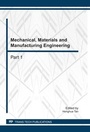 Cover: Mechanical, Materials and Manufacturing Engineering - Trans Tech Publications Ltd