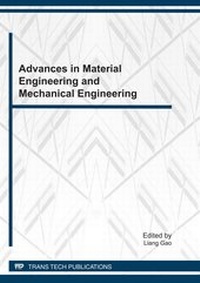 Enlarge image Cover: Advances in Material Engineering and Mechanical Engineering - Trans Tech Publications Ltd