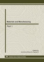 Cover: Materials and Manufacturing - Trans Tech Publications Ltd