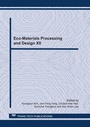 Cover: Eco-Materials Processing and Design XII - Trans Tech Publications Ltd