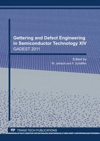 Enlarge image Cover: Gettering and Defect Engineering in Semiconductor Technology XIV - Trans Tech Publications Ltd