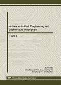 Cover: Advances in Civil Engineering and Architecture Innovation - Trans Tech Publications Ltd