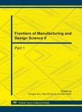 Cover: Frontiers of Manufacturing and Design Science II - Trans Tech Publications Ltd