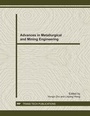 Cover: Advances in Metallurgical and Mining Engineering - Trans Tech Publications Ltd