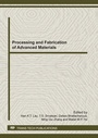 Cover: Processing and Fabrication of Advanced Materials - Trans Tech Publications Ltd
