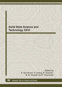 Enlarge image Cover: Solid State Science and Technology XXVI - Trans Tech Publications Ltd