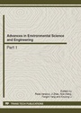 Cover: Advances in Environmental Science and Engineering - Trans Tech Publications Ltd
