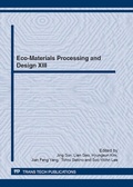 Cover: Eco-Materials Processing and Design XIII - Trans Tech Publications Ltd
