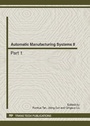 Cover: Automatic Manufacturing Systems II - Trans Tech Publications Ltd