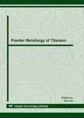Cover: Powder Metallurgy of Titanium - Trans Tech Publications Ltd