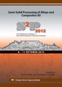 Cover: Semi-Solid Processing of Alloys and Composites XII - Trans Tech Publications Ltd