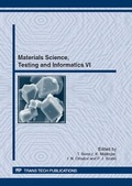 Cover: Materials Science, Testing and Informatics VI - Trans Tech Publications Ltd