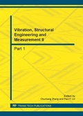 Cover: Vibration, Structural Engineering and Measurement II - Trans Tech Publications Ltd