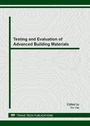 Cover: Testing and Evaluation of Advanced Building Materials - Trans Tech Publications Ltd