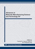 Cover: Advances in Materials Manufacturing Science and Technology XV - Trans Tech Publications Ltd
