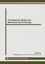 Cover: Contemporary Design and Manufacturing Technology - Trans Tech Publications Ltd