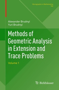 Abbildung von: Methods of Geometric Analysis in Extension and Trace Problems - Birkhäuser