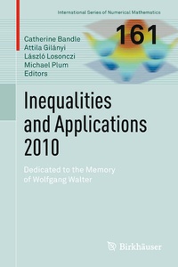 Enlarge image Cover: Inequalities and Applications 2010 - Birkhäuser