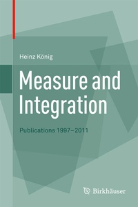 Enlarge image Cover: Measure and Integration - Birkhäuser