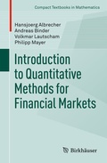 Cover: Introduction to Quantitative Methods for Financial Markets - Birkh&auml;user