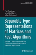 Cover: Separable Type Representations of Matrices and Fast Algorithms - Birkh&auml;user
