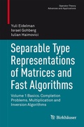 Cover: Separable Type Representations of Matrices and Fast Algorithms - Birkh&auml;user