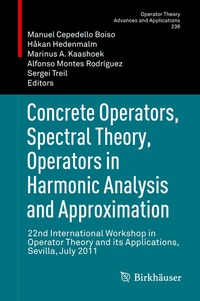 Abbildung von: Concrete Operators, Spectral Theory, Operators in Harmonic Analysis and Approximation - Birkhäuser