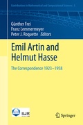 Cover: Emil Artin and Helmut Hasse - Springer