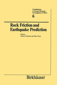 Enlarge image Cover: Rock Friction and Earthquake Prediction - Birkhäuser