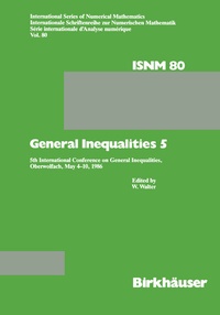 Enlarge image Cover: General Inequalities 5 - Birkhäuser