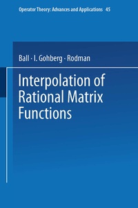 Abbildung von: Interpolation of Rational Matrix Functions - Birkhäuser